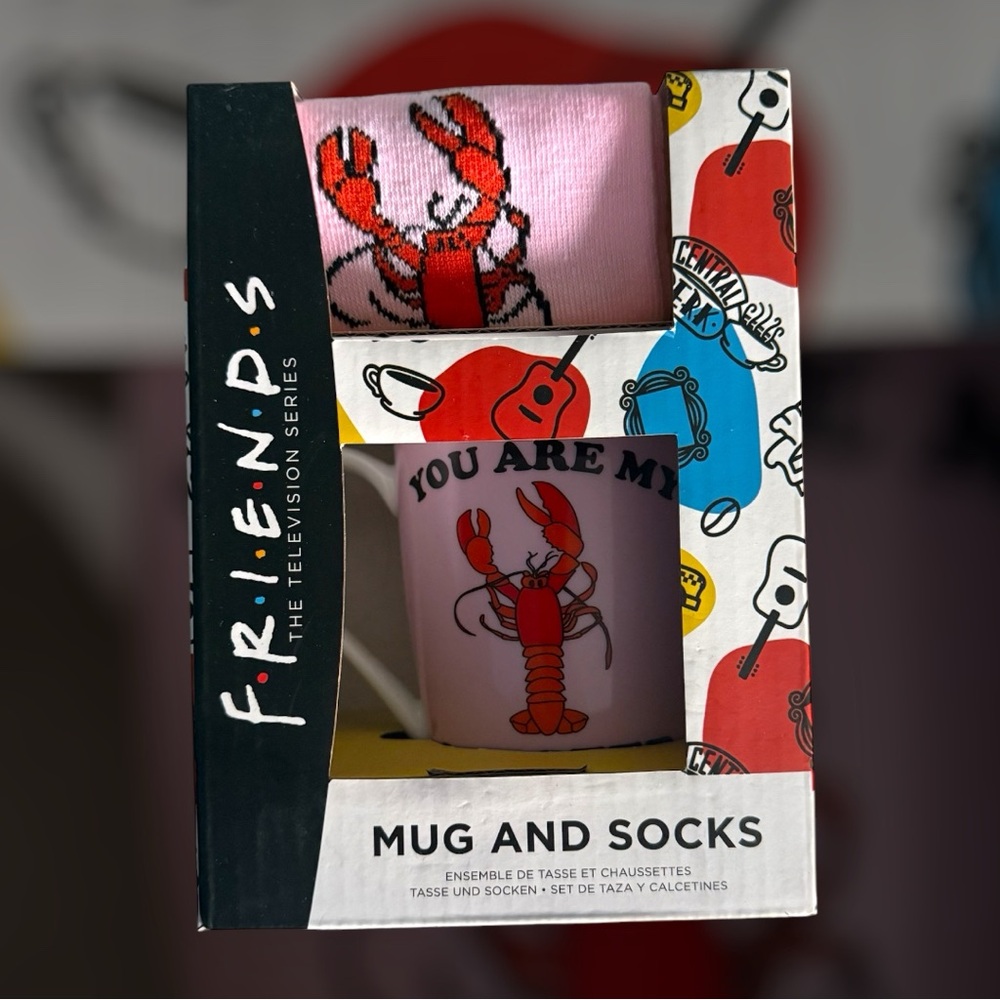 Friends F•R•I•E•N•D•S Lobster Mug and Socks Set